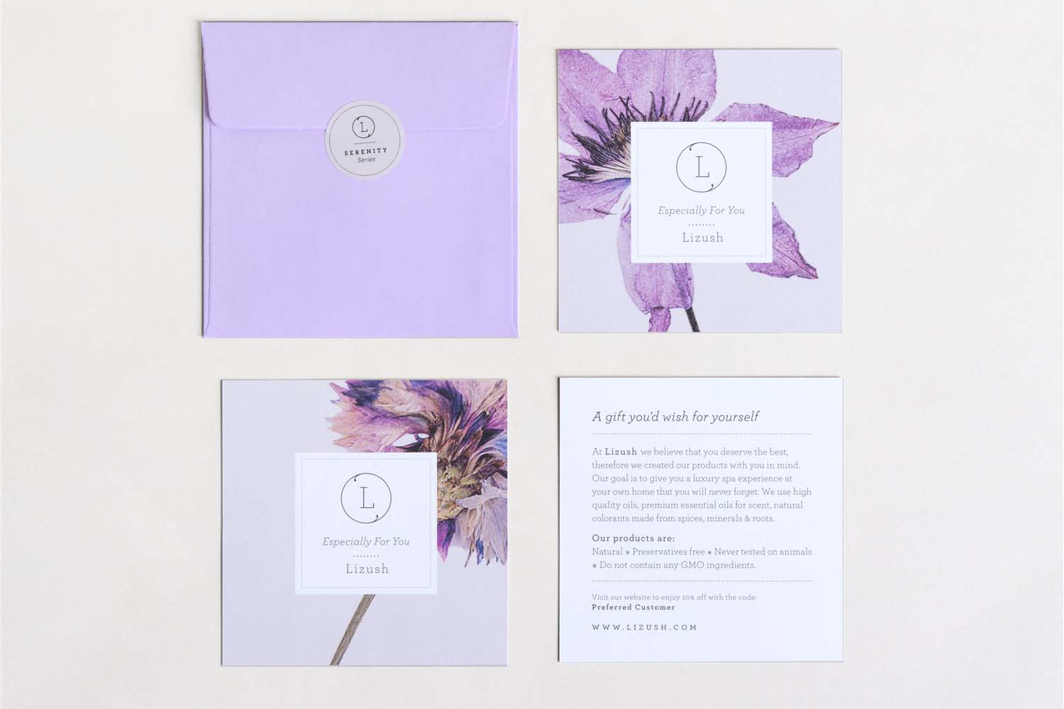 Lavender bath and body set, Natural skincare appreciation gift box by Lizush